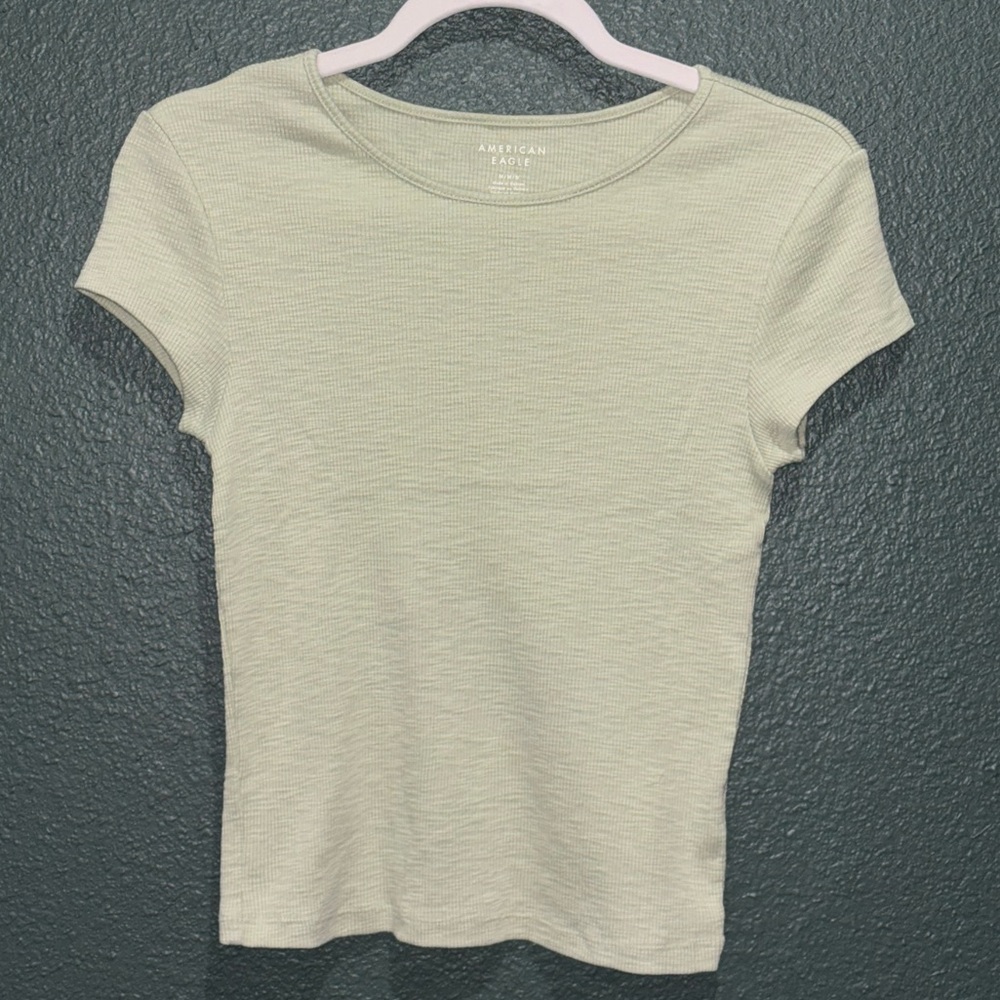 American Eagle Outfitters Soft Mint Short Sleeve Tee
